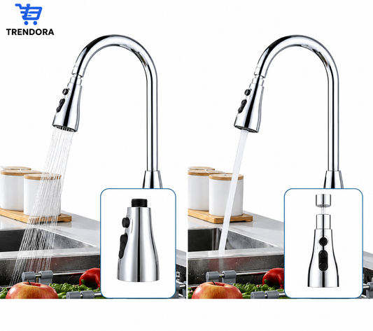 Stainless Steel 360 Degree Flexible tap extender for kitchen sink